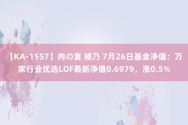 【KA-1557】肉の宴 綾乃 7月26日基金净值：万家行业优选LOF最新净值0.6979，涨0.5%