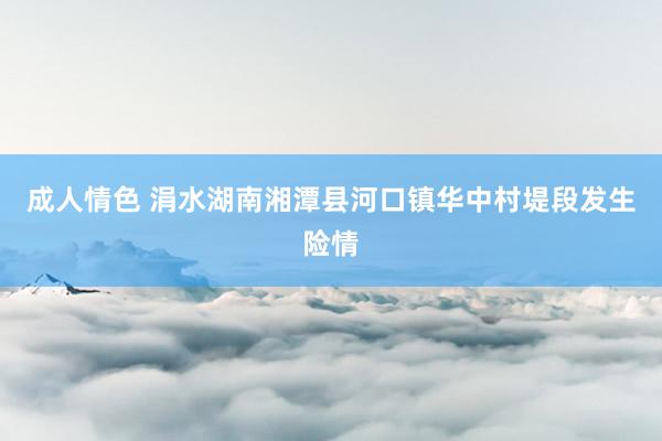 成人情色 涓水湖南湘潭县河口镇华中村堤段发生险情