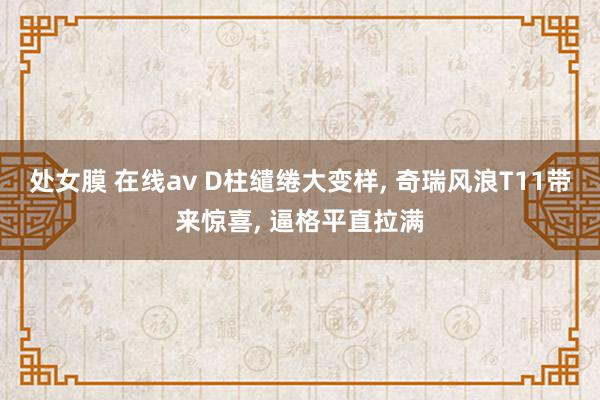 处女膜 在线av D柱缱绻大变样, 奇瑞风浪T11带来惊喜, 逼格平直拉满