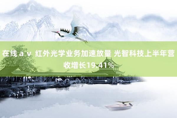 在线ａｖ 红外光学业务加速放量 光智科技上半年营收增长19.41%